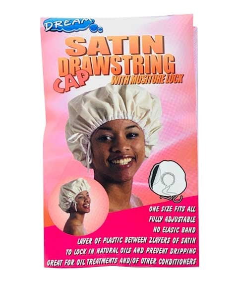DREAM SATIN DRAWSTRING CAP  Color Assorted Durags and Caps Asetena Pa 