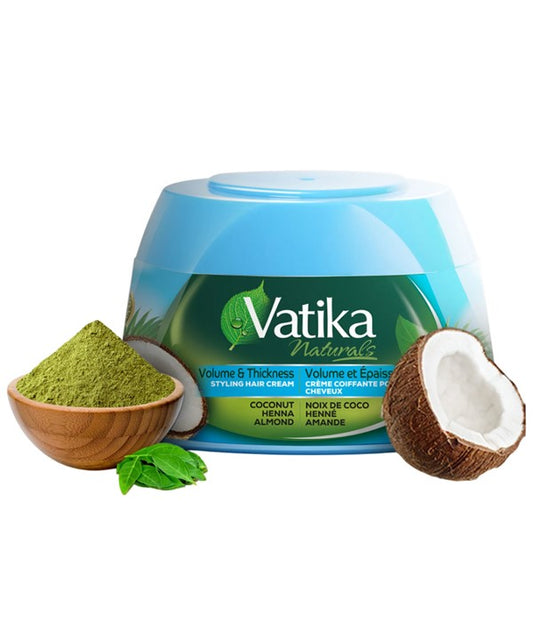 VATIKA NATURALS COCONUT HENNA AND ALMOND STYLING HAIR CREAM 210 ml Hair Styling Asetena Pa 