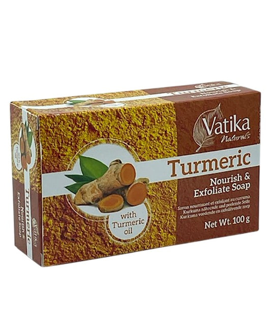 VATIKA NATURALS NOURISH AND EXFOLIATE TURMERIC SOAP 100 g Body Care Asetena Pa 