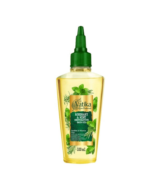 VATIKA AFRO NATURALS ROSEMARY AND MINT RESTORATIVE HAIR OIL 100 ml Sprays, Serums and Oils Asetena Pa 