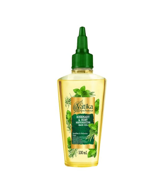 VATIKA AFRO NATURALS ROSEMARY AND MINT RESTORATIVE HAIR OIL 100 ml Sprays, Serums and Oils Asetena Pa 