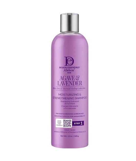 DESIGN ESSENTIALS NATURAL AGAVE AND LAVENDER STEP 1 MOISTURIZING HAIR BATH 340 g Shampoo Asetena Pa 