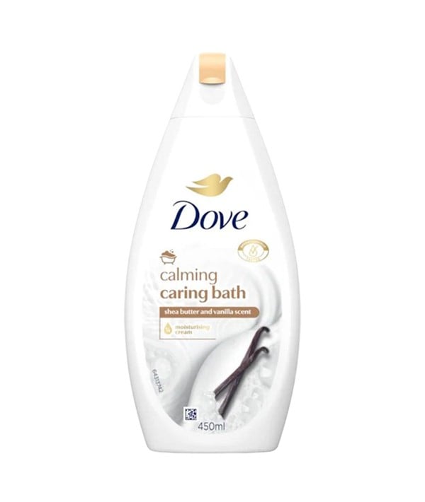 DOVE CALMING CARING BATH WITH SHEA BUTTER AND VANILLA SCENT 450 ml Skin Moisturizing Asetena Pa 
