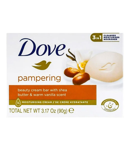 DOVE PAMPERING BEAUTY CREAM 3 IN 1 BAR WITH SHEA BUTTER AND VANILLA 4 x 90 g Body Care Asetena Pa 