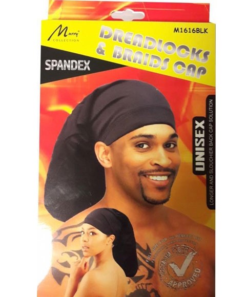 STRETCHABLE DREAD LOCKS AND BRAIDS CAP M1616BLK  Color M1616BLA Extensions Accessories Asetena Pa 