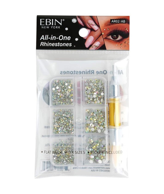 ALL IN ONE RHINESTONES AR02 AB Nails Asetena Pa 