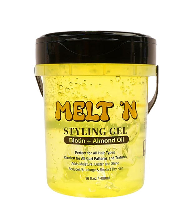 MELT N BIOTIN ALMOND OIL STYLING GEL 2423 ml Hair Styling Asetena Pa 