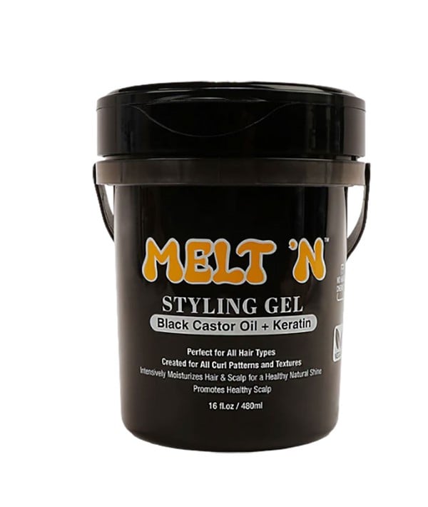 MELT N BLACK CASTOR OIL KERATIN STYLING GEL 946 ml Hair Styling Asetena Pa 