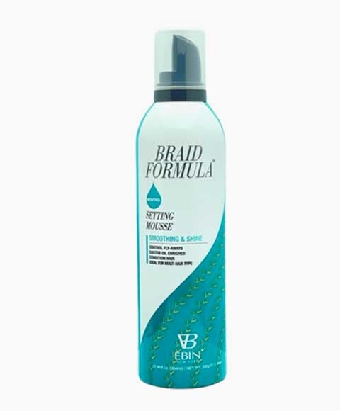 BRAID FORMULA SETTING MOUSSE WITH MENTHOL 354 ml Color Blue Hair Styling Asetena Pa 