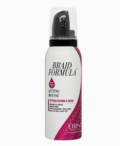 BRAID FORMULA SETTING MOUSSE WITH SWEET ALMOND OIL 80 ml Color RED Hair Styling Asetena Pa 