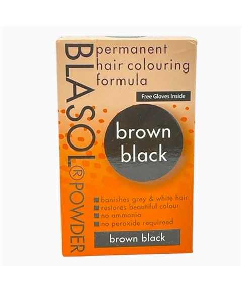BLASOL POWDER PERMANENT HAIR COLORING BROWN BLACK 6 g Hair Color Asetena Pa 