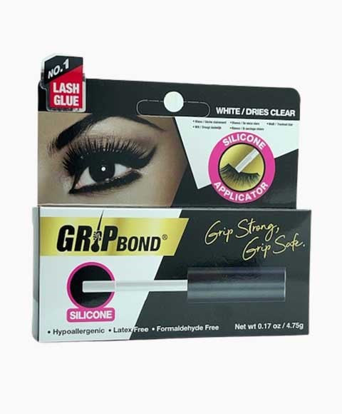 GRIP BOND EYELASH ADHESIVE WHITE CLEAR WITH SILICON APPLICATOR Eye Makeup Asetena Pa 