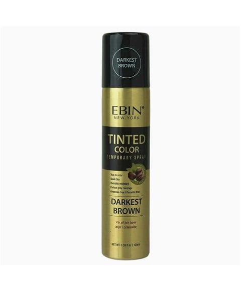 EBIN NEW YORK TINTED COLOR TEMPORARY SPRAY 100 ml Color Jet Black Hair Color Asetena Pa 