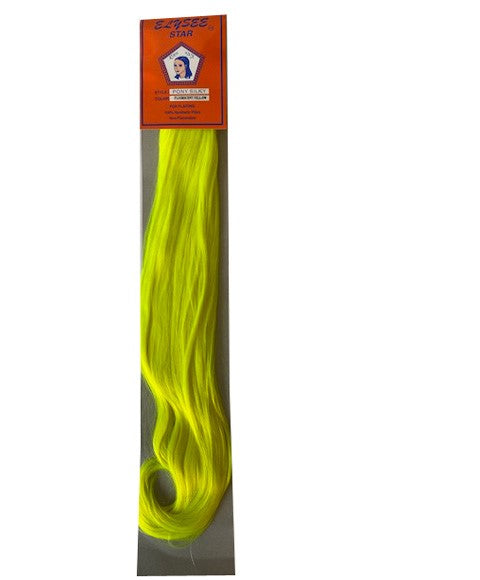 SILKY SYN PONY FLUORSCENT YELLOW PonyTail Asetena Pa 