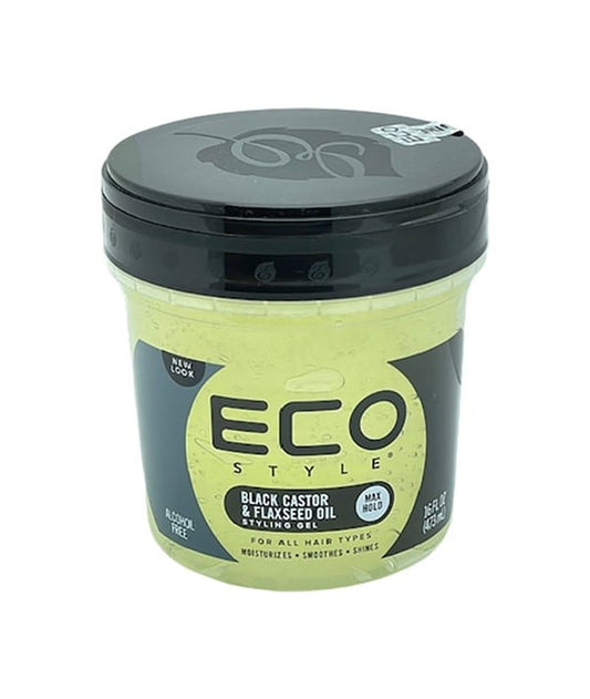 ECO STYLE BLACK CASTOR OIL AND FLAX SEED OIL STYLING GEL 89 ml Hair Styling Asetena Pa 