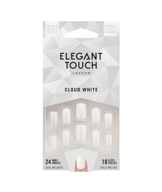 ELEGANT TOUCH CLOUD WHITE NAIL WITH GLUE 24 Nails Nails Asetena Pa 