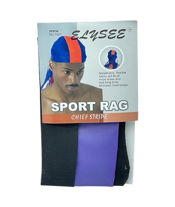 ELYSEE STAR CHIEF STRIPE SPORT RAG 1021 Durags and Caps Asetena Pa 