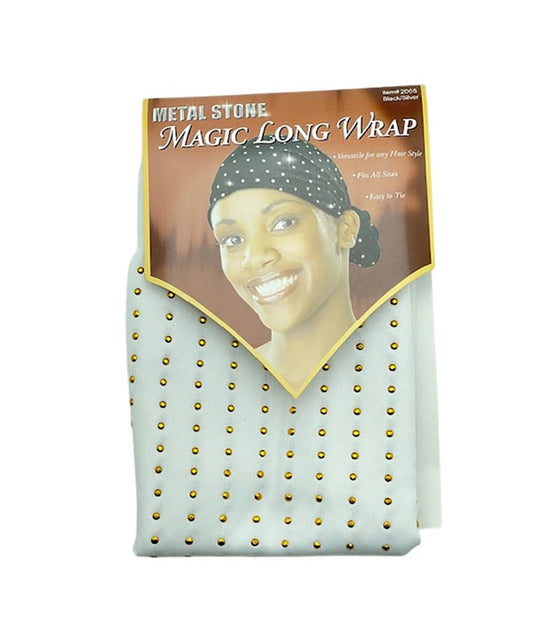 ELYSEE STAR METAL STONE MAGIC LONG WRAP 2065 Durags and Caps Asetena Pa 