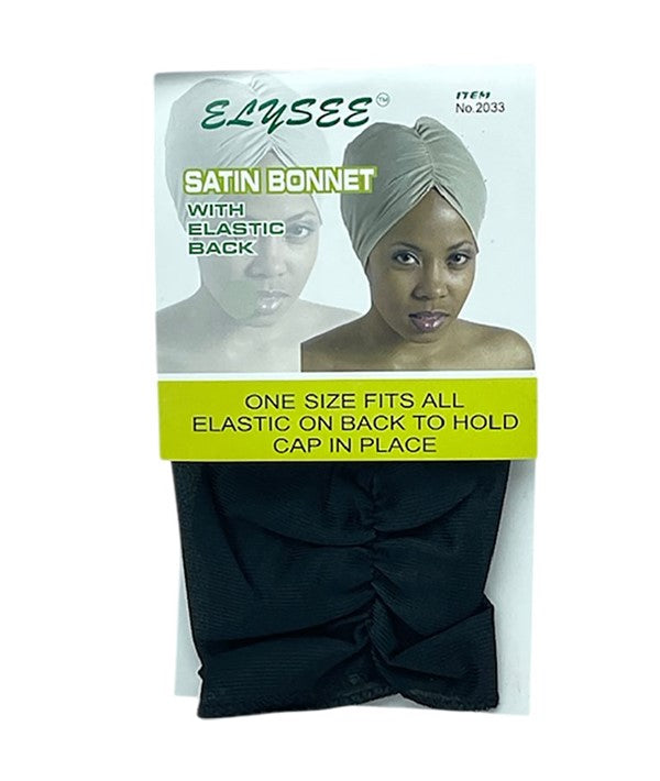 ELYSEE STAR SATIN BONNET WITH ELASTIC BACK 2033 Durags and Caps Asetena Pa 