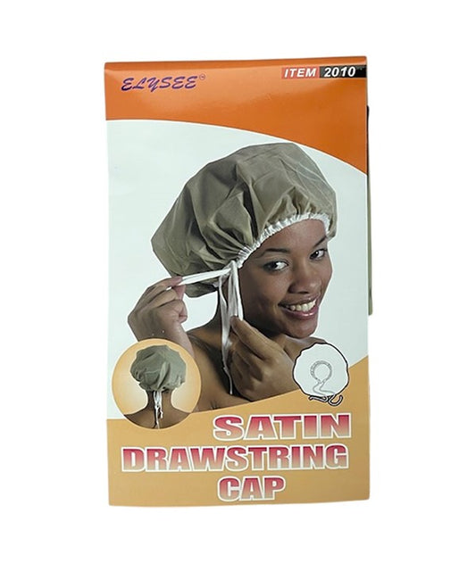 ELYSEE STAR SATIN DRAWSTRING CAP 2010 BLACK Durags and Caps Asetena Pa 