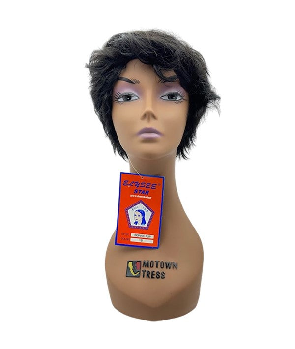 ELYSEE STAR SYNTHETIC BONNIE FLIP WIG  Color 1B Synthetic Hair Wigs Asetena Pa 