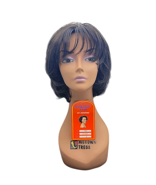 ELYSEE STAR SYNTHETIC IMAN WIG  Color 1 Synthetic Hair Wigs Asetena Pa 