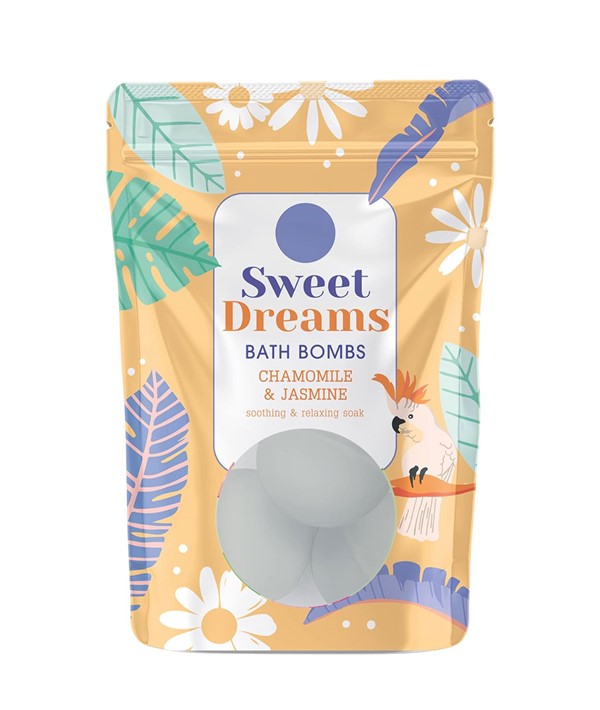 ELYSIUM SPA SWEET DREAMS CHAMOMILE AND JASMINE BATH BOMBS 3 x 50 g Body Care Asetena Pa 