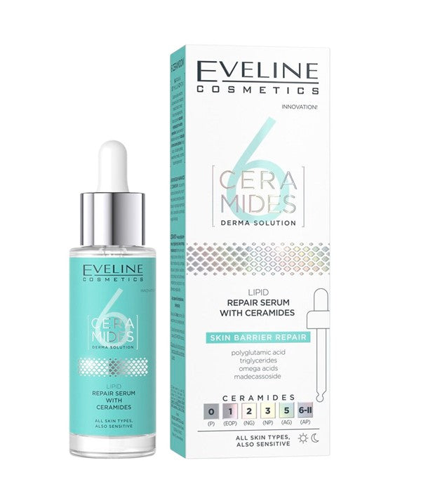 EVELINE CERA MIDES DERMA SOLUTION LIPID REPAIR SERUM 30 ML Skin Moisturizing Asetena Pa 
