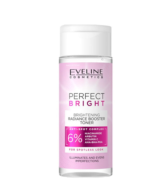 EVELINE PERFECT BRIGHT ANTI SPOT COMPLEX BRIGHTENING RADIANCE BOOSTER TONER 150 ml Skin Wash Asetena Pa 