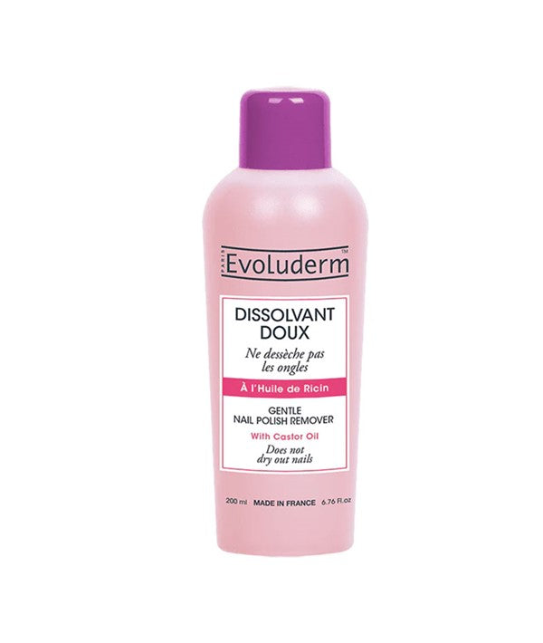 EVOLUDERM GENTLE NAIL POLISH REMOVER WITH CASTOR OIL 200 ml Nails Asetena Pa 