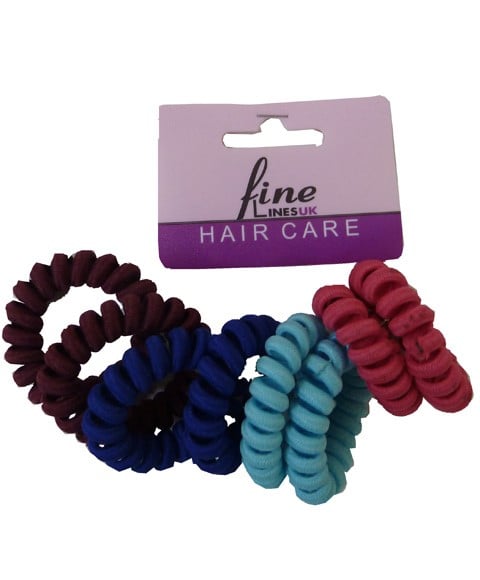 FINE LINESUK SPIRAL BOBBLE 6003 C ASSORTED 8 pcs Kids Hair Accessories Asetena Pa 