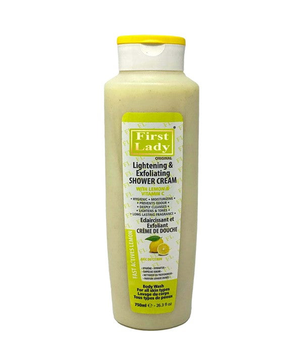 FAST ACTIVES LEMON LIGHTENING AND EXFOLIATING SHOWER CREAM 750 ml Body Care Asetena Pa 