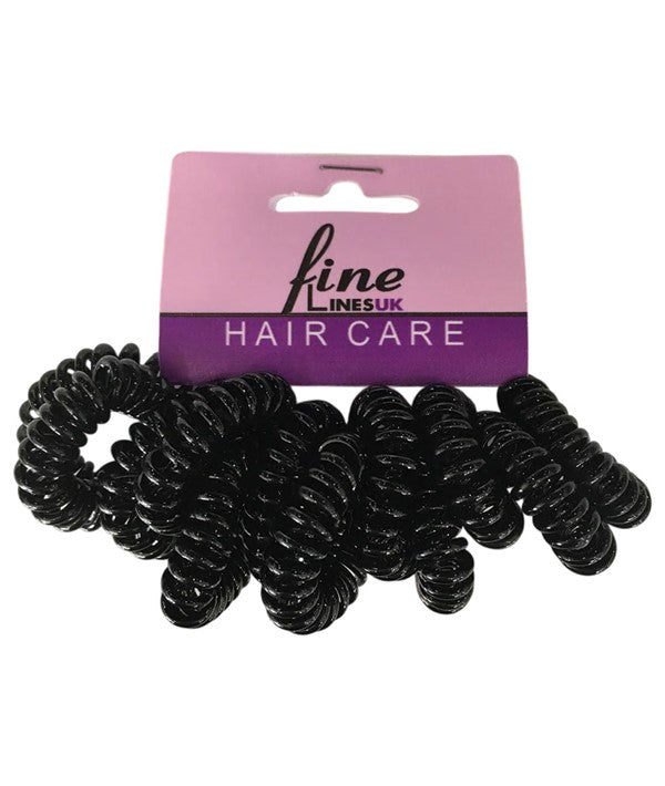 FINE LINESUK SPIRAL ELASTIC HAIR TIES 6004B  Color Black Kids Hair Accessories Asetena Pa 