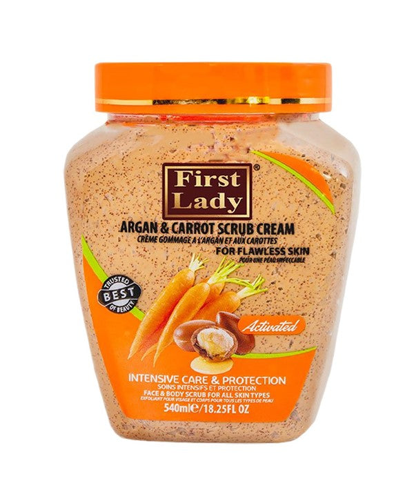 FIRST LADY ARGAN AND CARROT SCRUB CREAM 540 ml Skin Moisturizing Asetena Pa 