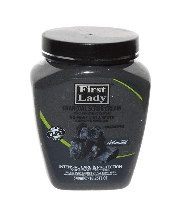 FIRST LADY CHARCOAL SCRUB CREAM 540 ml Skin Moisturizing Asetena Pa 