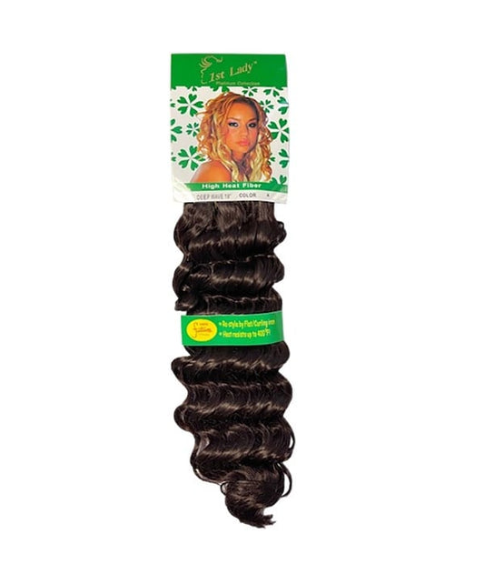 FIRST LADY HIGH HEAT FIBER DEEP WAVE 18 Color 613 Synthetic Weave Hair Asetena Pa 