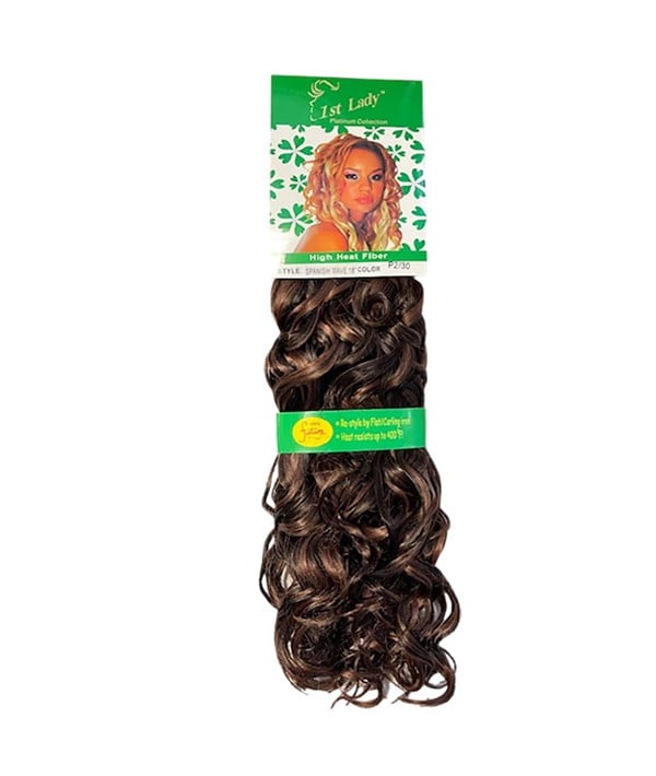 FIRST LADY HIGH HEAT FIBER SPANISH WAVE 18 Color P1B/99J Synthetic Weave Hair Asetena Pa 