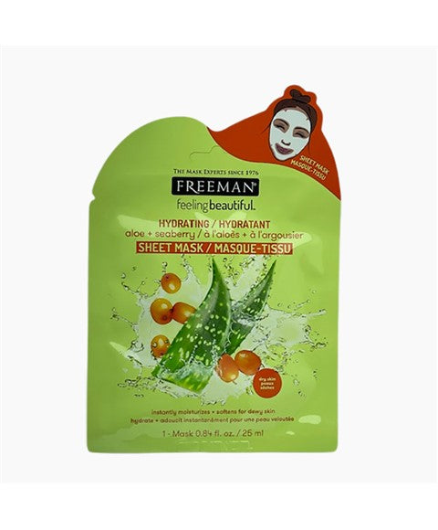 FREEMAN ALOE SEABERRY HYDRATING SHEET MASQUE 25 ml Skin Wash Asetena Pa 