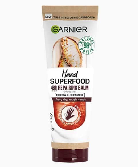 GARNIER HAND SUPERFOOD REPAIRING BALM WITH COCOA AND CERAMIDE 75 ml Body Care Asetena Pa 