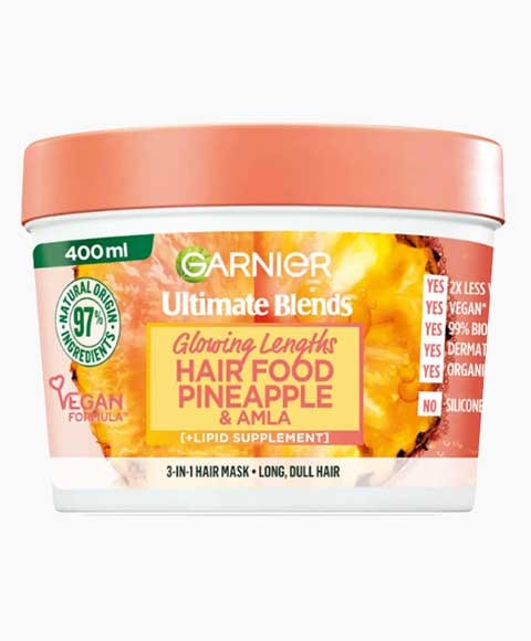 ULTIMATE BLENDS GLOWING LENGTHS HAIR FOOD PINEAPPLE AND AMLA MASK 400 ml Conditioner Asetena Pa 