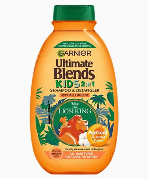 ULTIMATE BLENDS KIDS 2IN1 APRICOT SHAMPOO AND DETANGLER 250 ml Shampoo Asetena Pa 
