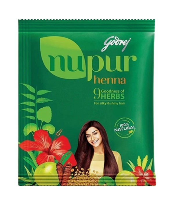 NUPUR GOODNESS OF 9 HERBS HENNA 400 g Hair Color Asetena Pa 