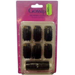 GOSSIP BLACK WEAVING CLIPS WITH THREAD 36PCS Medium Color Black Extensions Accessories Asetena Pa 