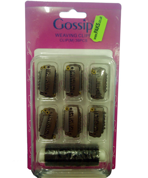 GOSSIP BROWN WEAVING CLIPS WITH THREAD 36PCS Medium Color Brown Extensions Accessories Asetena Pa 