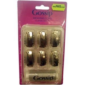 GOSSIP SILVER WEAVING CLIPS WITH THREAD 36PCS Medium Color Silver Extensions Accessories Asetena Pa 