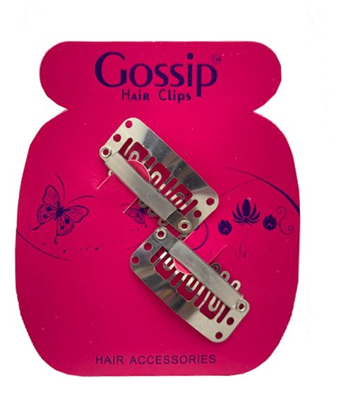 GOSSIP SILVER WEAVING CLIPS 2PCS Small Color Silver Extensions Accessories Asetena Pa 
