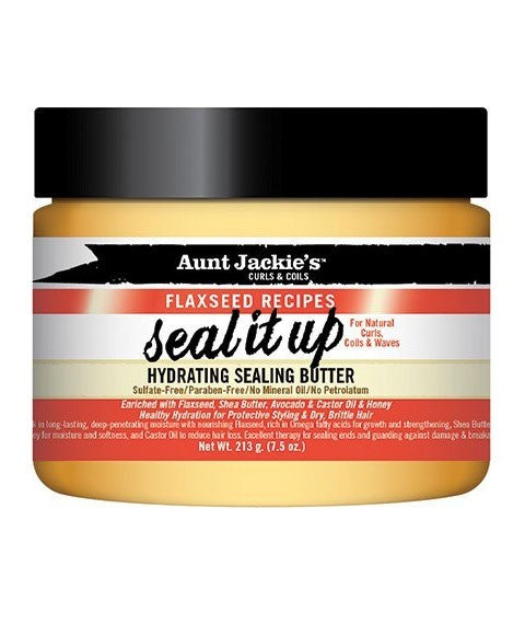 AUNT JACKIES SEAL IT UP HYDRATING SEALING BUTTER 213 g Treatments Asetena Pa 