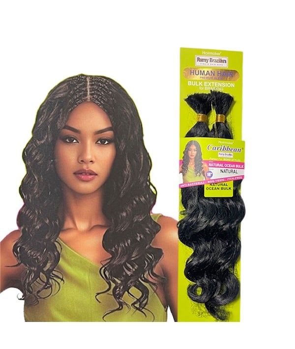 BRAZILIAN HUMAN HAIR PREMIUM BLEND NATURAL OCEAN BULK 30" Color 30 Human Hair Braids Asetena Pa 