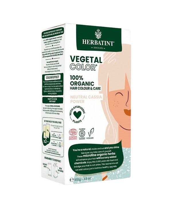 HERBATINT VEGETAL ORGANIC HAIR COLOR NEUTRAL CASSIA POWER 100 g Hair Color Asetena Pa 