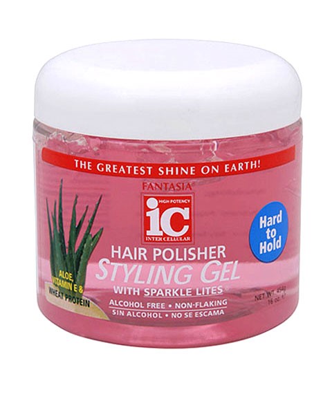 IC FANTASIA HARD TO HOLD STYLING GEL WITH SPARKLE LITES 454 g Hair Styling Asetena Pa 
